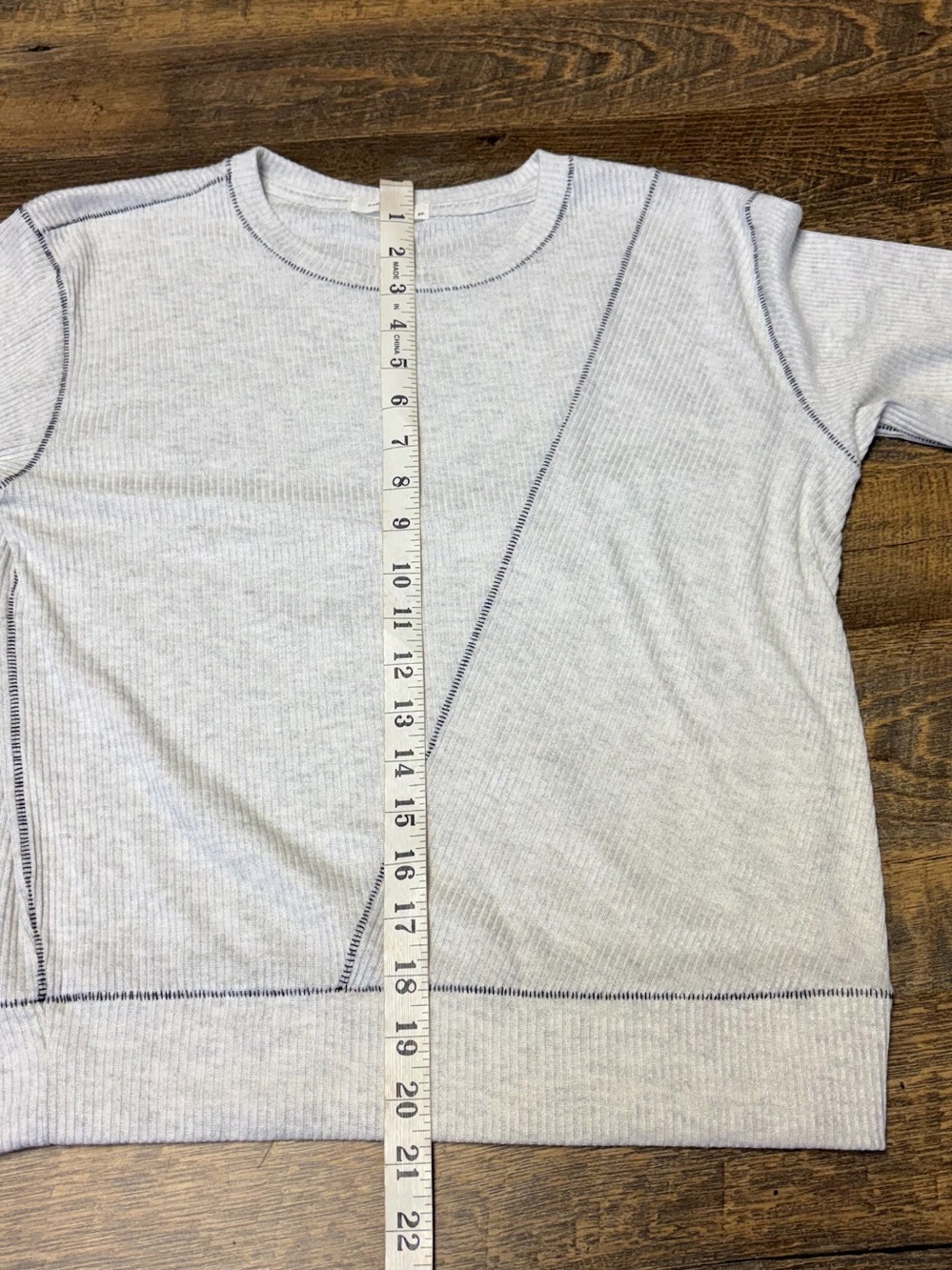 Rag & Bone The Knit Rib Long Sleeve Top Shirt Womens Small Black Stitch Detail - Picture 4 of 9
